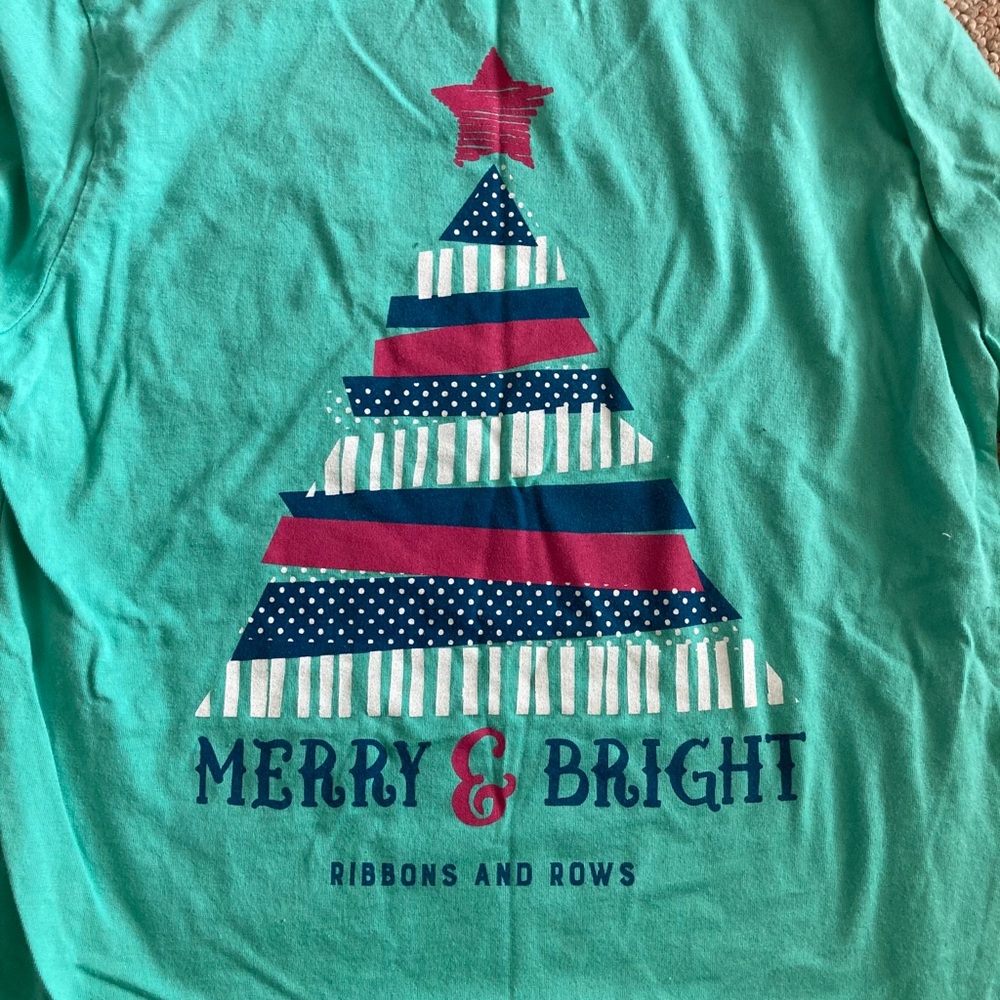 Ribbons & Rows- Size S- Long Sleeve-Merry & Bright